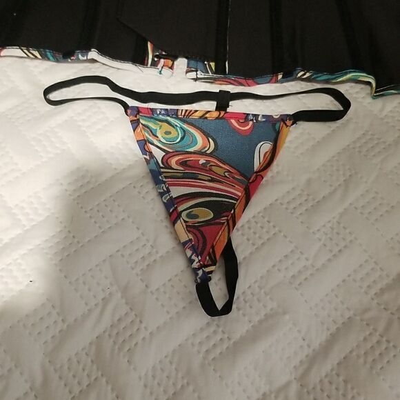 Renaissance lace-up Corset set 2 pc butterfly new with matching panties - Picture 12 of 14